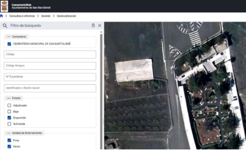 San Bartolomé digitaliza la gestión integral del cementerio municipal