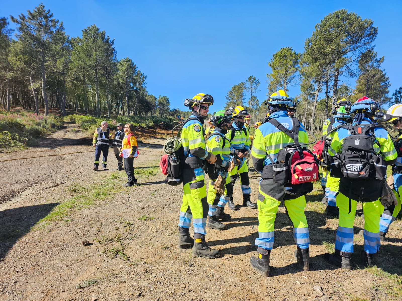 Los EIRIF de Canarias se entrenan en el simulacro nacional de incendios FX Sierra de Gata 2026